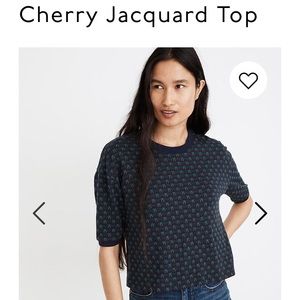 Madewell Cherry Jacquard Top